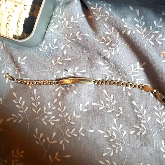 Baby/child gold plated 925 silver name bracelet - Picture 1 of 4